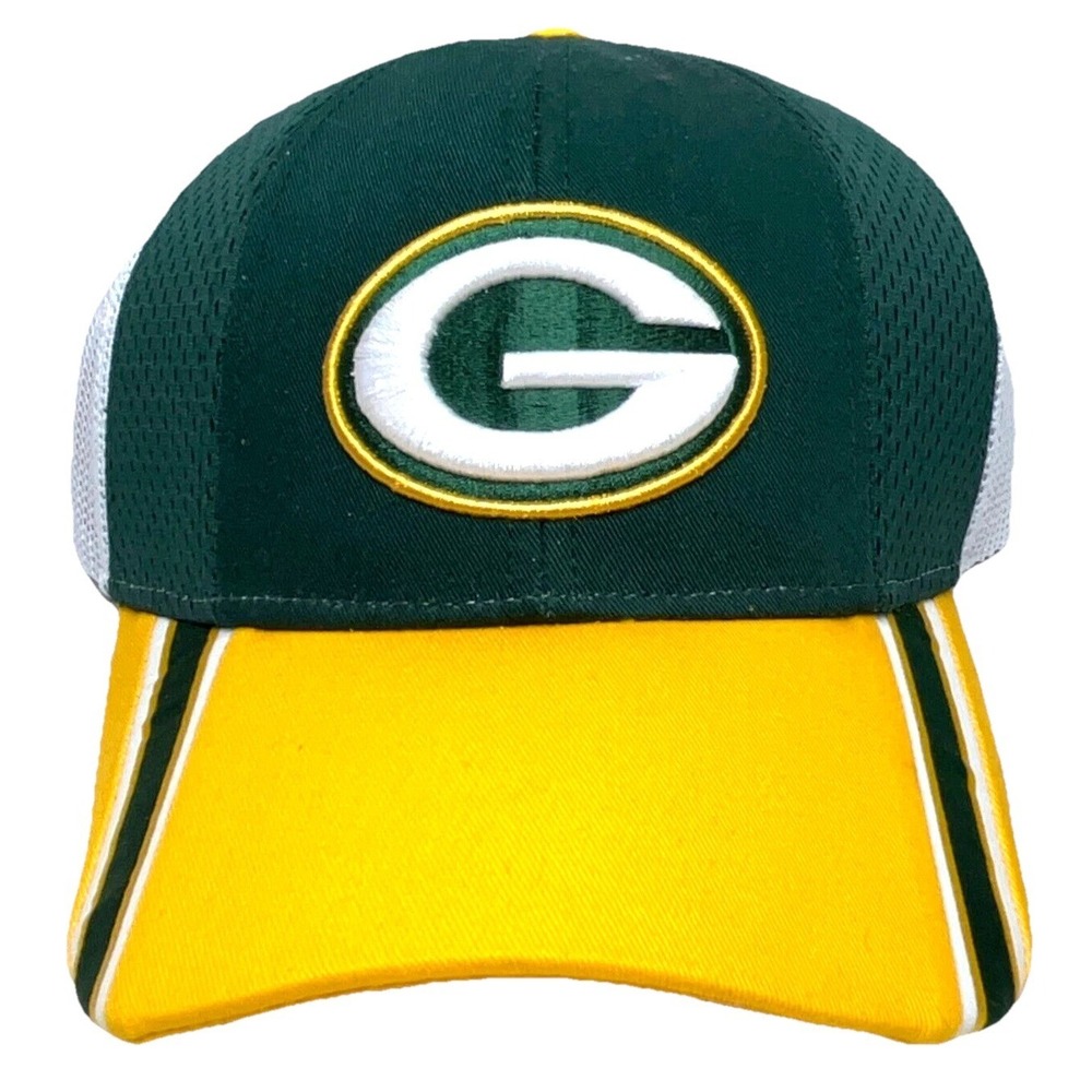Vintage Green Bay Packers Trucker Hat Cap Mesh Snap Back Green Y2K 2000s NFL Men